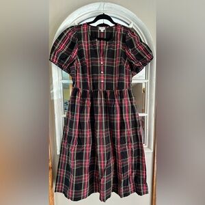 Size 14 J.Crew Maxi Tartan print Dress